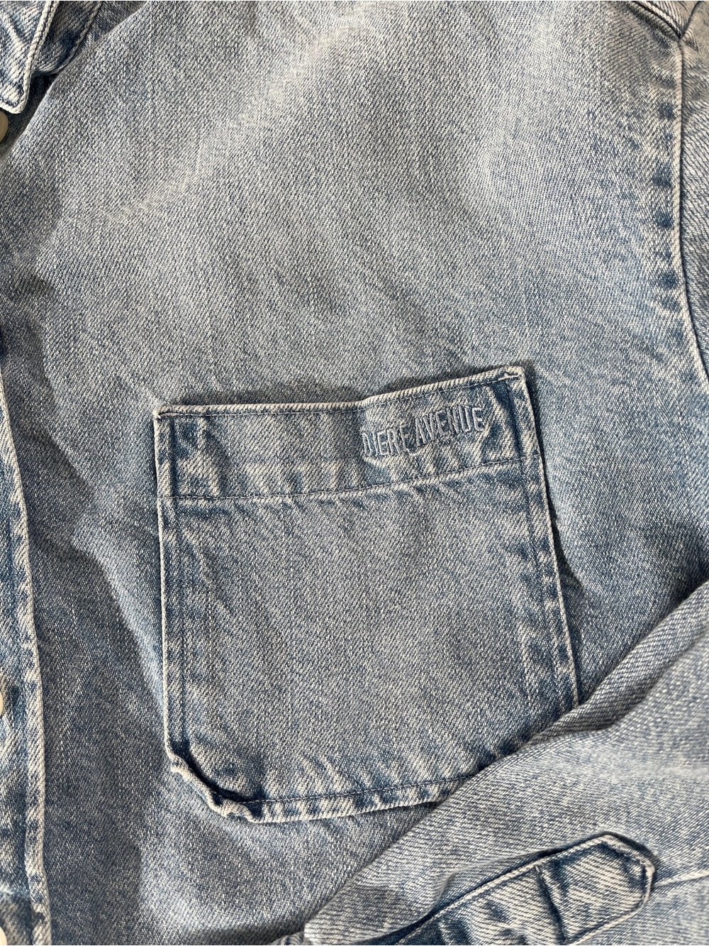 djerf avenue denim shirt washed blue - Picture 5 of 8